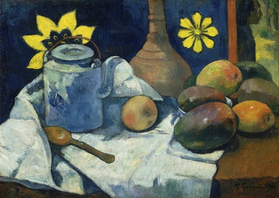 Still Life with Teapot and Fruit (1896) 