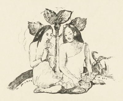 Two Maori Women Squatting Down (1895) 