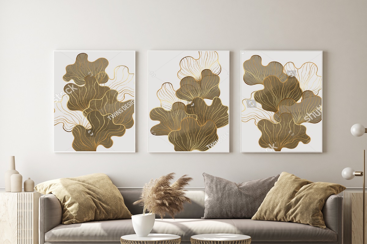 Decorating with Abstract Triptych Wall Art Prints